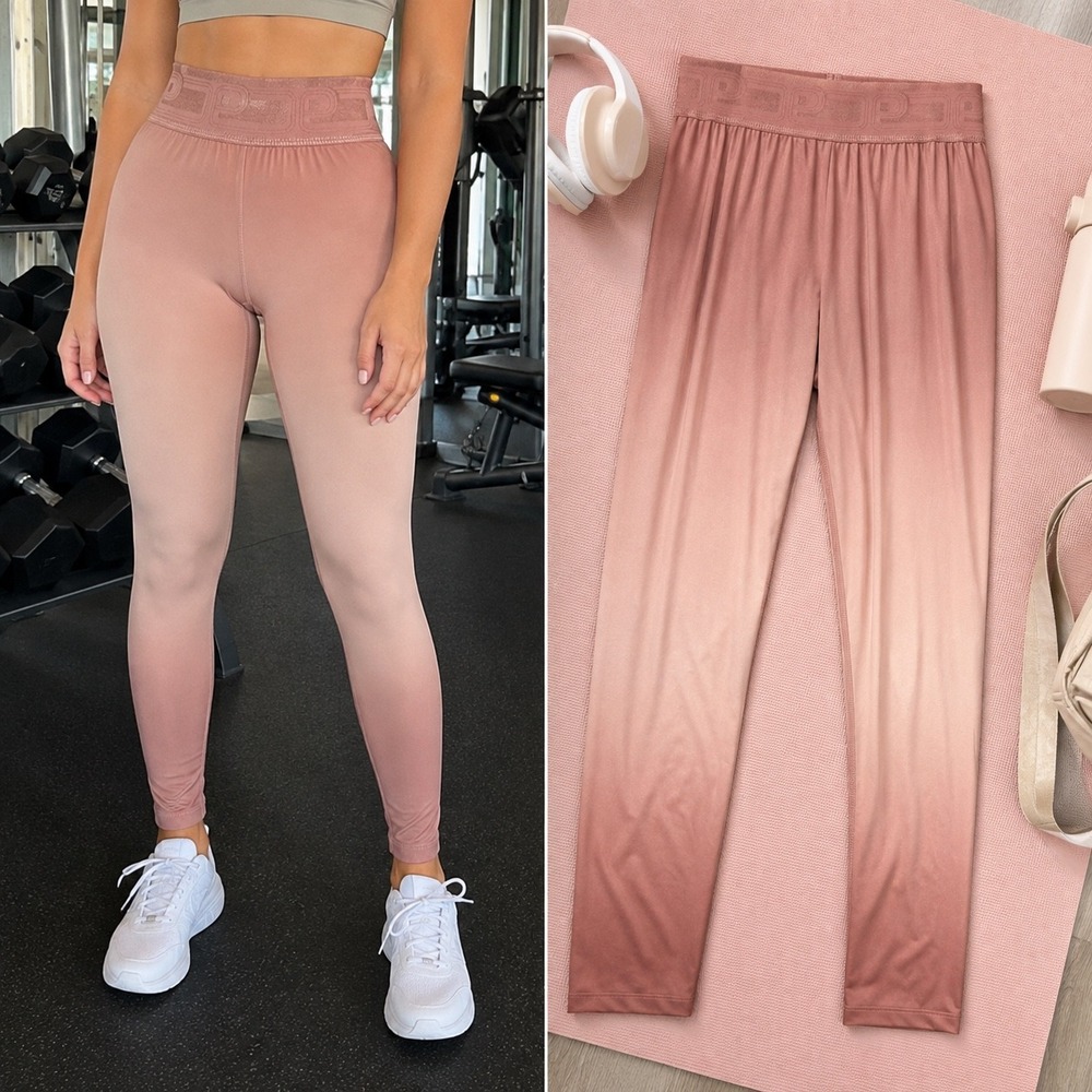 Victoria's Secret Pink Ultimate M Wanna Be Pink Ombré High Waist Leggings Active